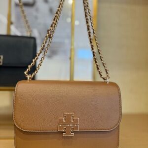 Tory Burch Brown Leather Shoulder Bag